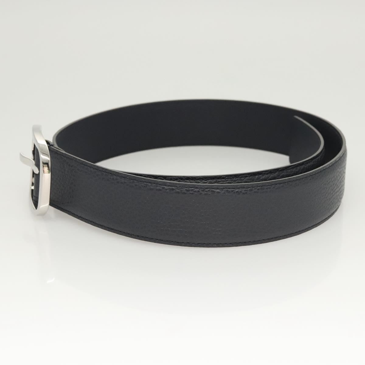 Gucci Buckle Belt Leather, Navy, Leather, Belt