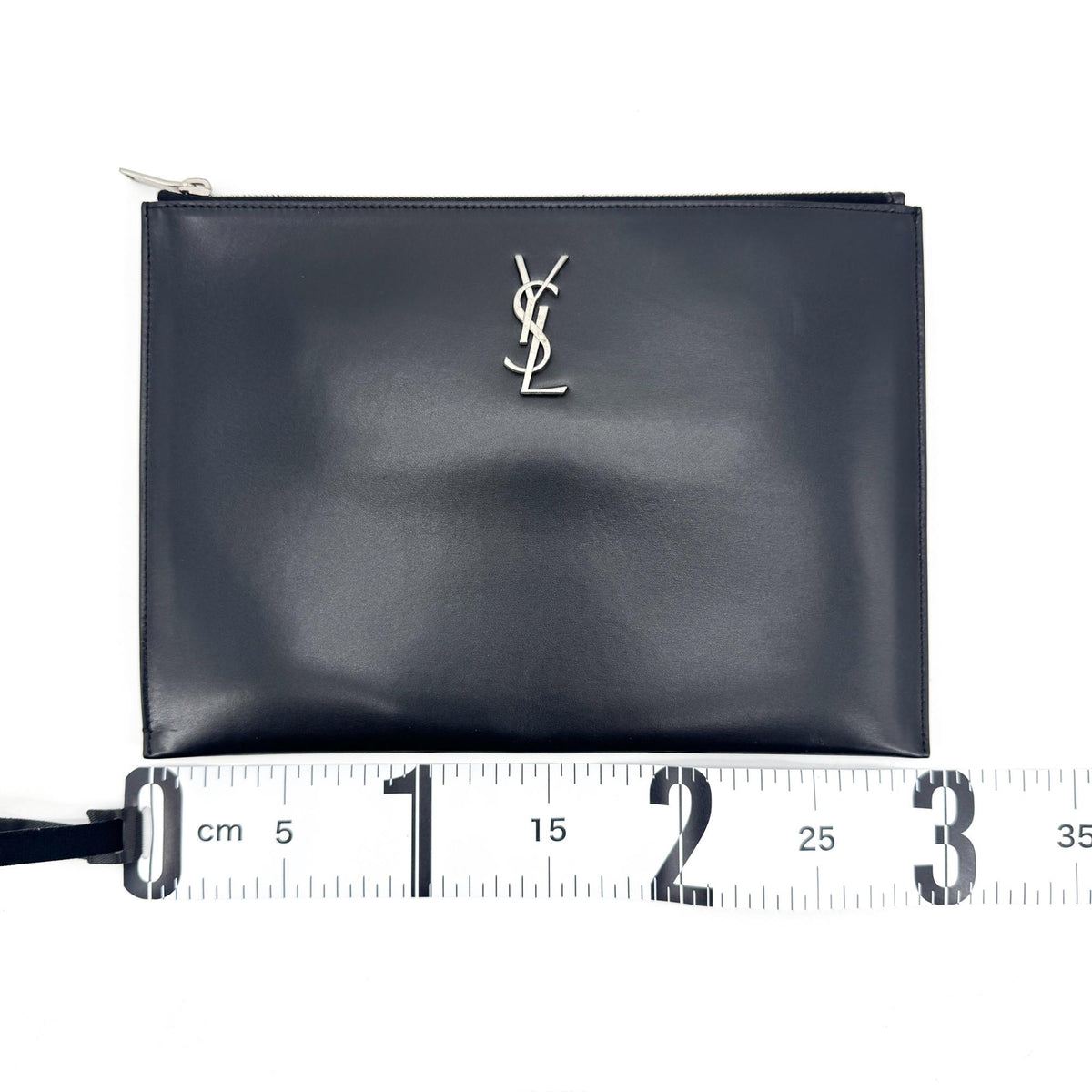 Saint Laurent Tablet holder Patent leather, Black, Calfskin, Clutch