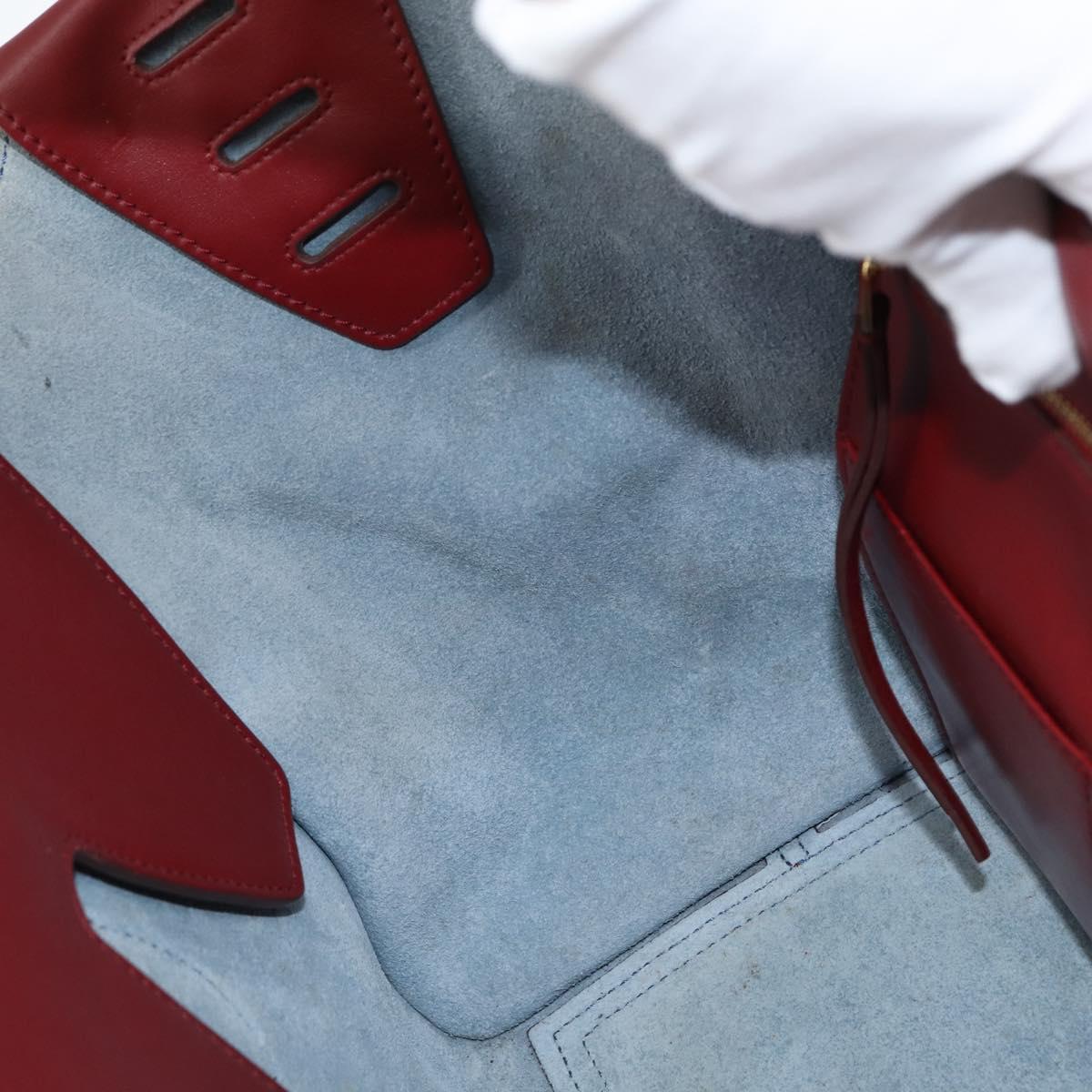 Celine Tie Tote leather, RED, LEATHER, Tote bag