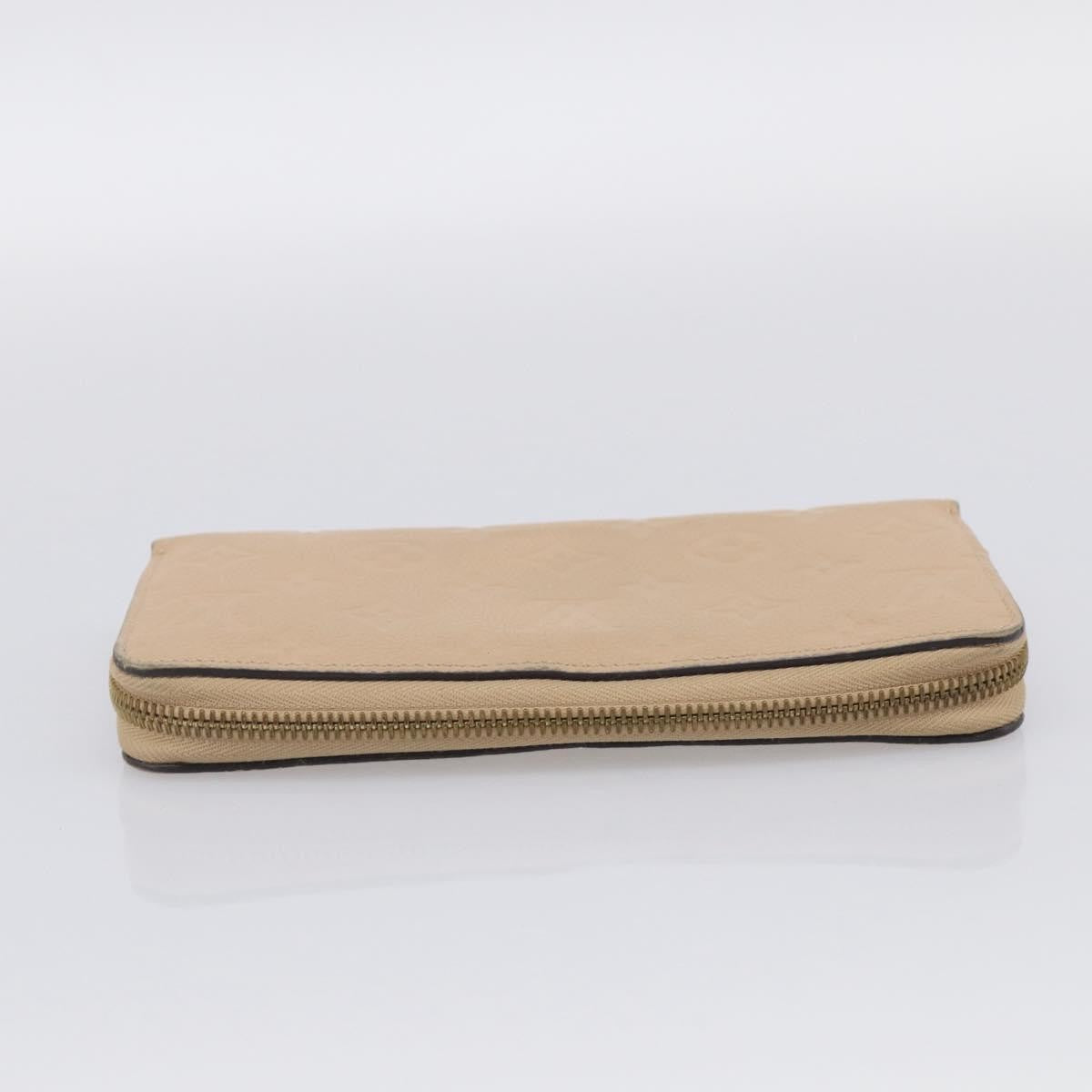 Louis Vuitton Zippy Monogram Empreinte Leather, Beige, Leather, Wallet