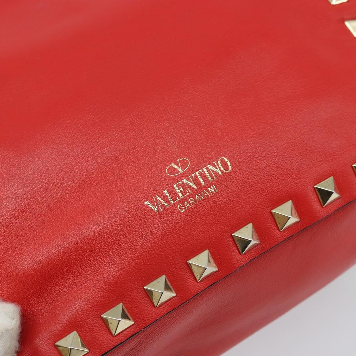 Valentino Garavani Rockstud Tote Soft Leather, Red, Leather, Tote Bag