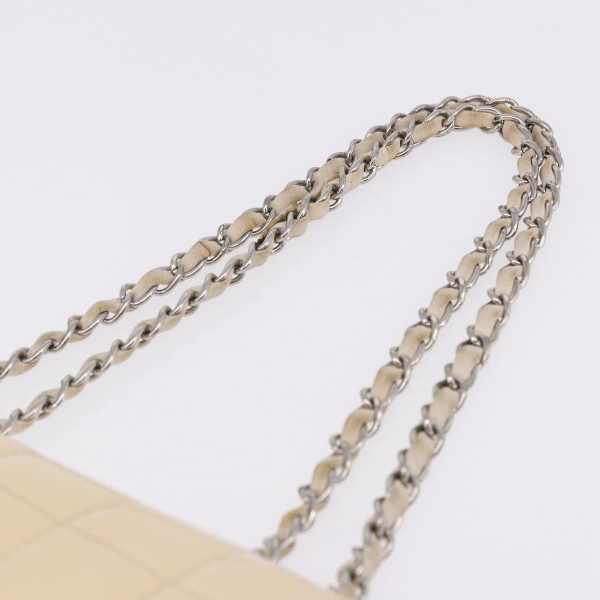 Chanel Vintage Chocolate Bar CC Flap Patent leather, Beige, Patent Leather, Shoulder Bag
