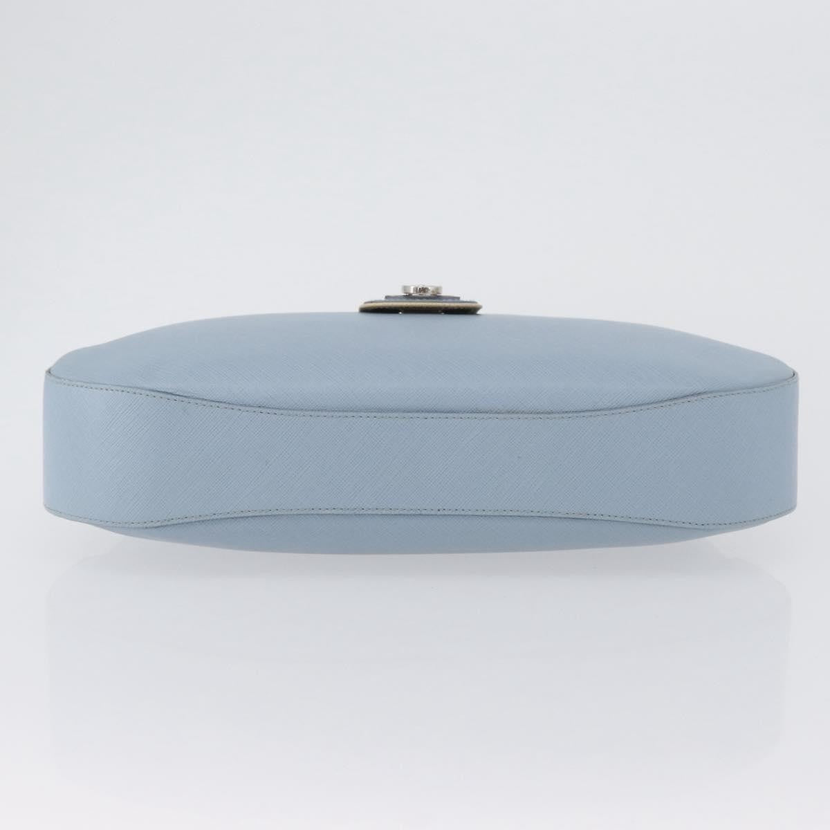 Salvatore Ferragamo Gancini Leather, Blue, Leather, Shoulder Bag