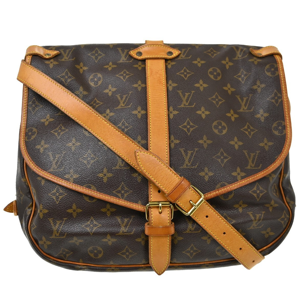 Louis Vuitton Saumur Monogram Canvas, Brown, Canvas, Shoulder Bag