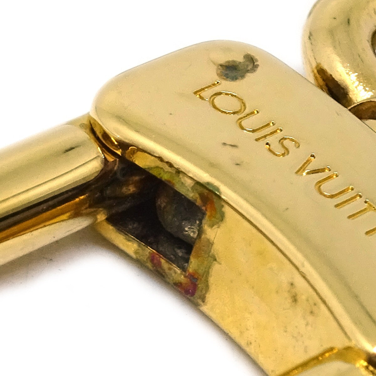 Louis Vuitton Bolt Pochette Extender Keychain Metal, Gold, Gold Plated, Charm