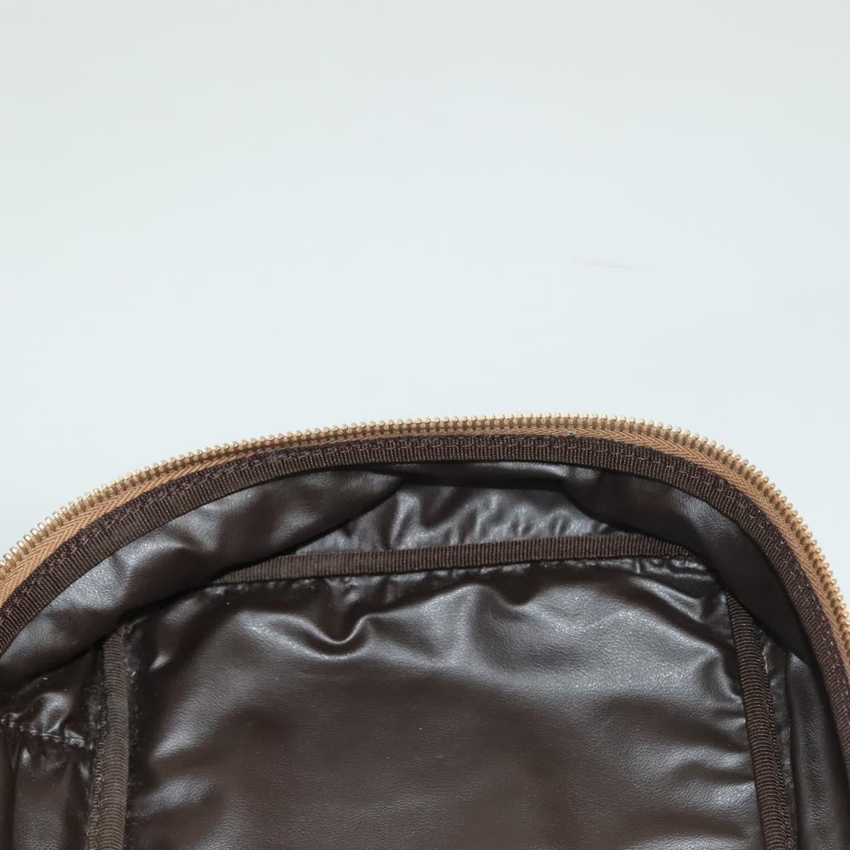 Celine Vintage Toiletry Macadam Coated Canvas, Beige, Canvas, Toiletry Case