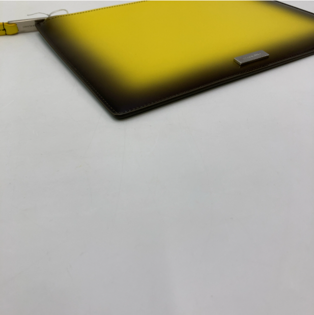 Salvatore Ferragamo Lingotto leather, Yellow, Leather, Clutch
