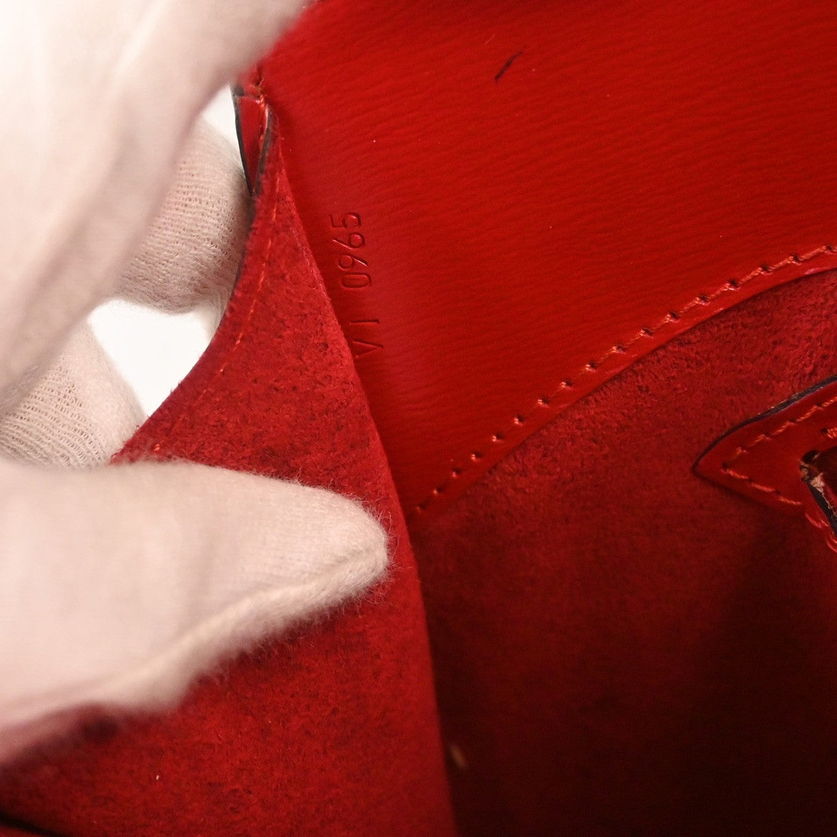 Louis Vuitton Cluny Epi, Red, Leather, Shoulder Bag