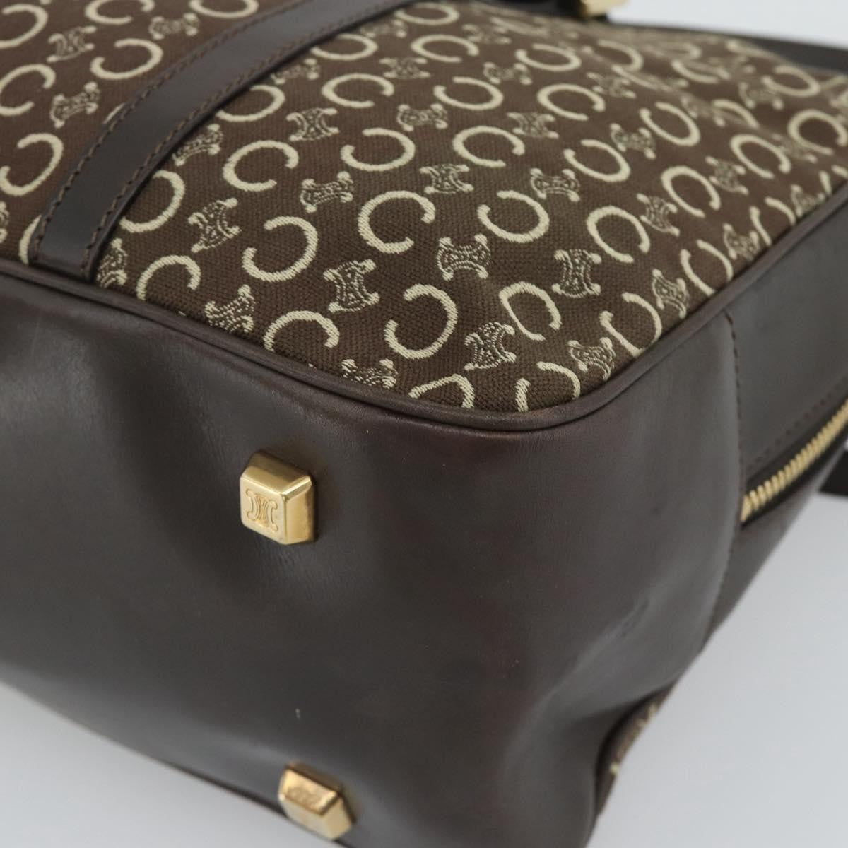 Celine C Macadam Canvas and Leather, Brown, Canvas, Handbag
