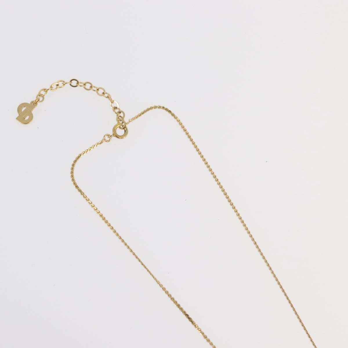 Christian Dior Logo Pendant Metal, Gold, Metal, Necklace