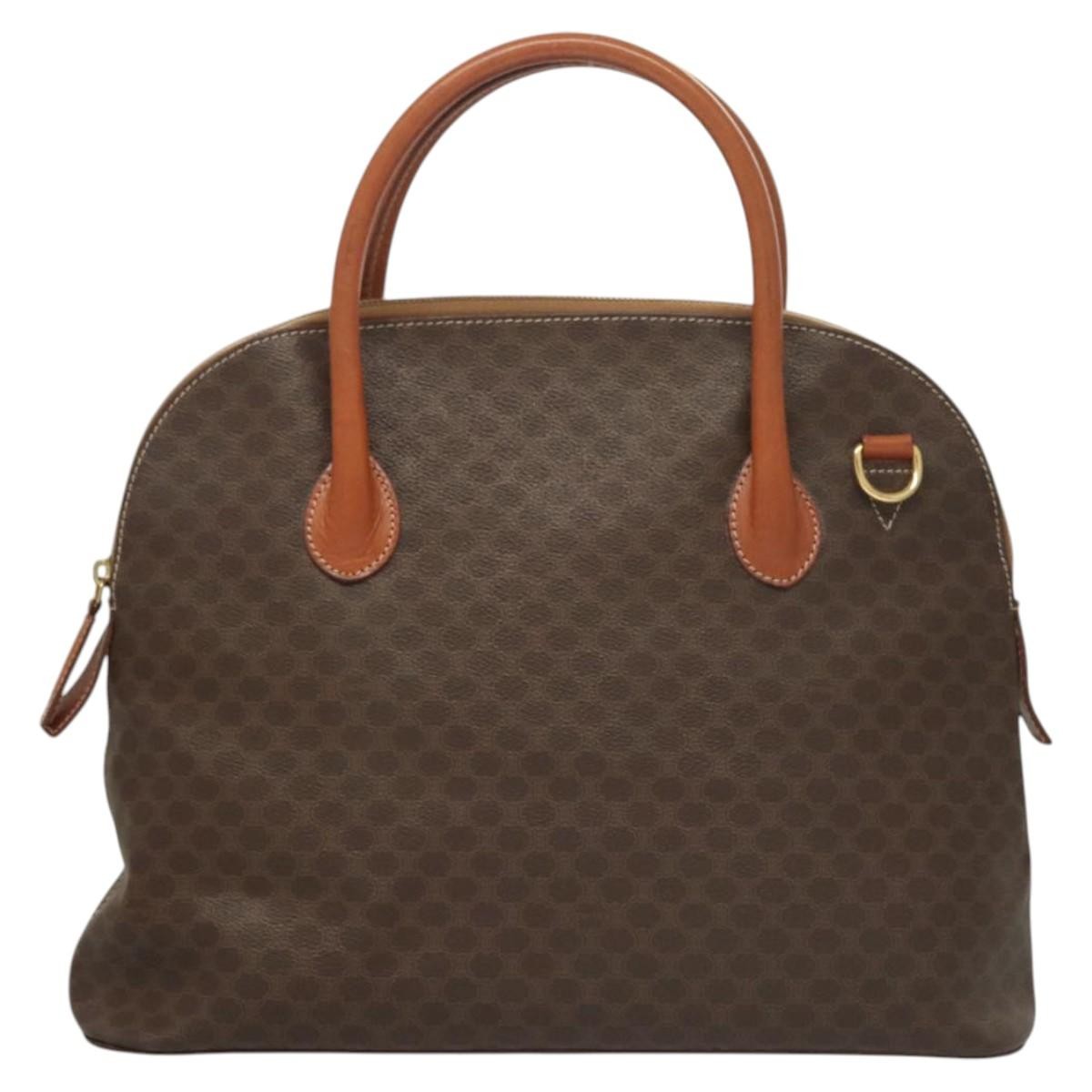 Celine Macadam Macadam with leather, Brown, Canvas, Handbag