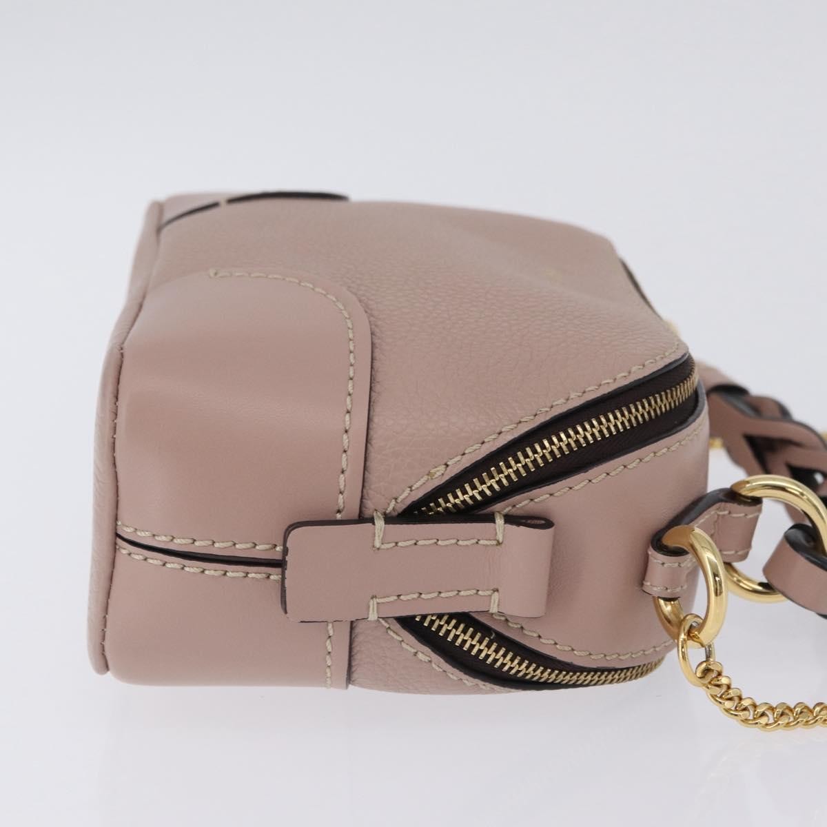 Chloe Daria Chain Leather, Pink, Leather, Handbag