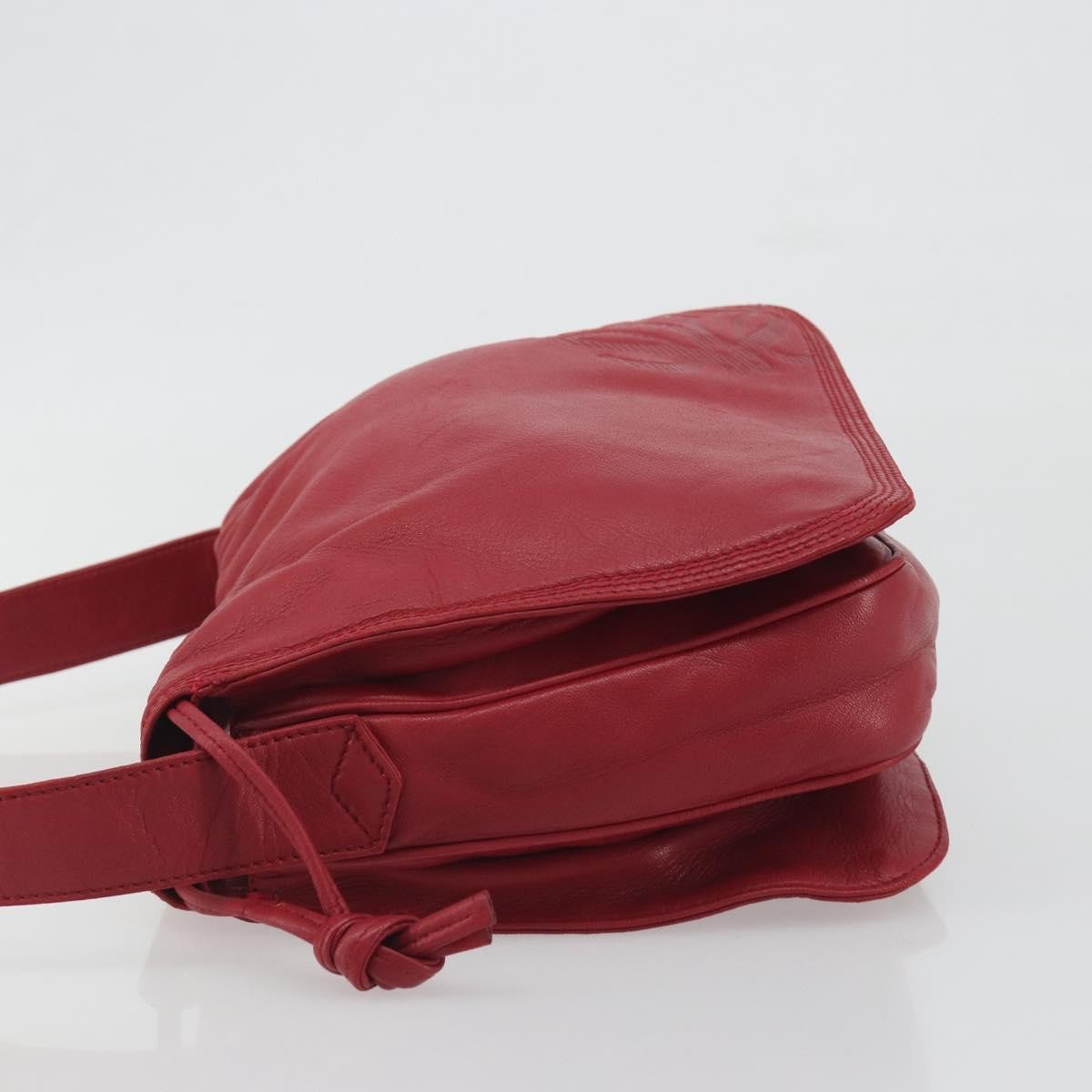 Loewe Anagram Leather, Red, Leather, Shoulder Bag