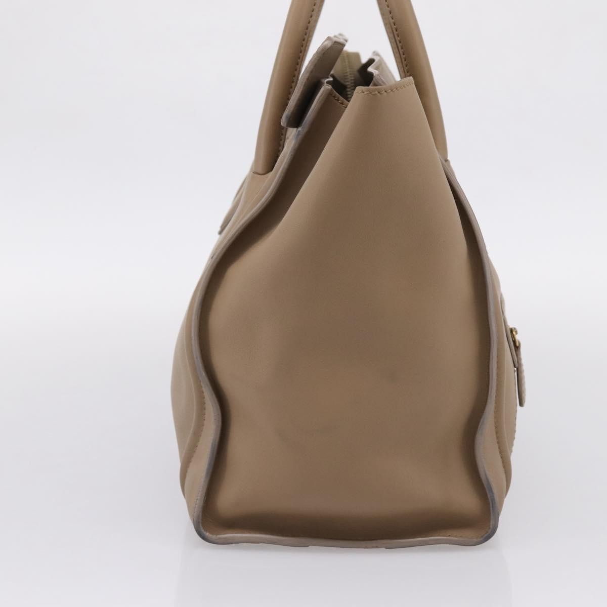 Celine Shopper Luggage Leather, Beige, Leather, Handbag