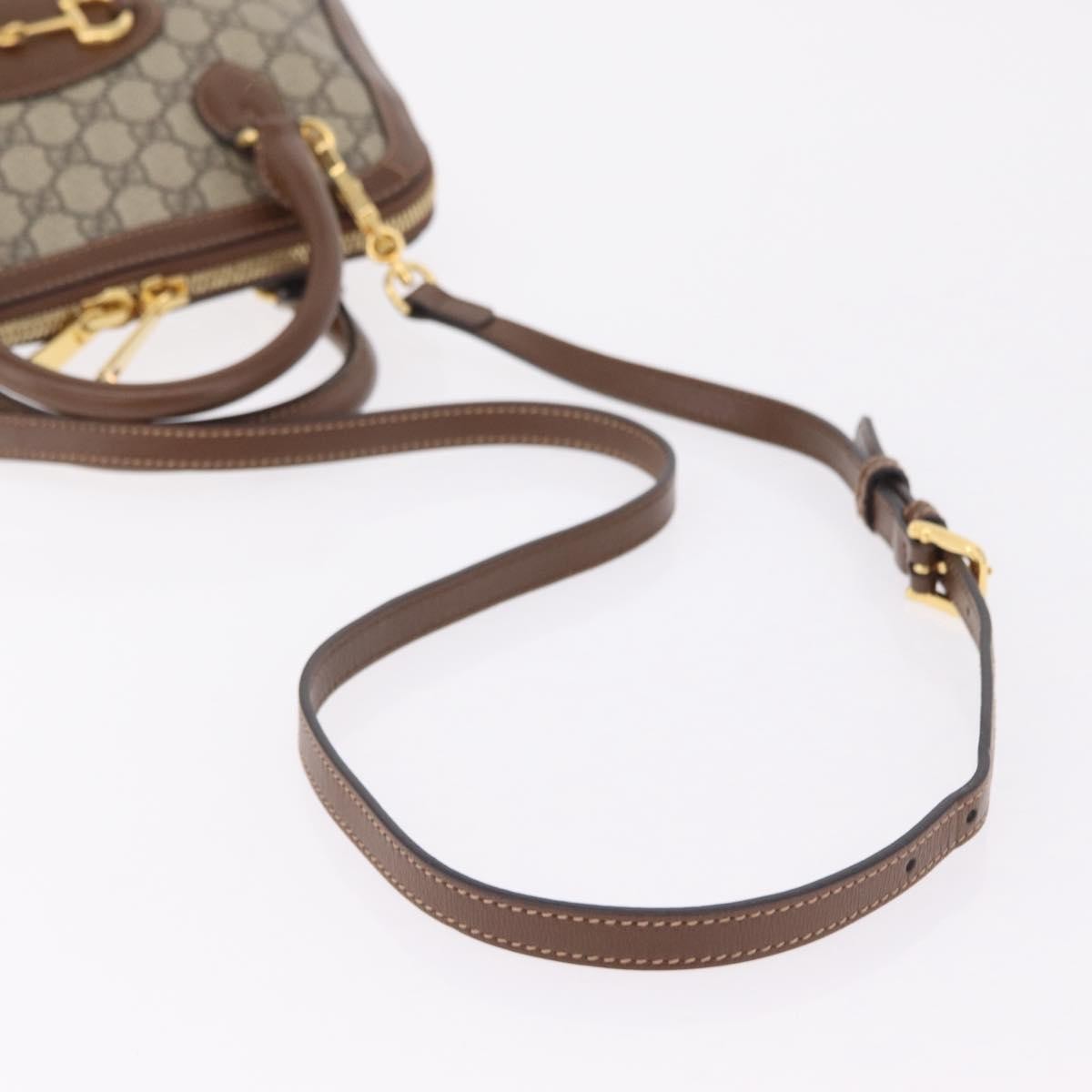 Gucci Horsebit 1955 Top Handle GG Coated Canvas with Leather, Beige, Canvas, Handbag
