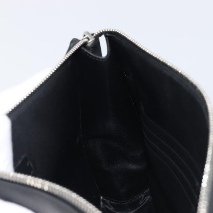 Valentino Garavani VLTN Wristlet Clutch Printed Leather, Black, Leather, Clutch