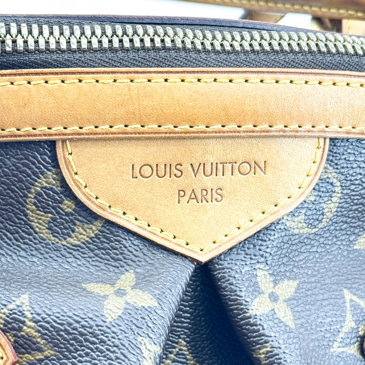 Louis Vuitton Palermo Monogram Canvas, Brown, Canvas, Handbag