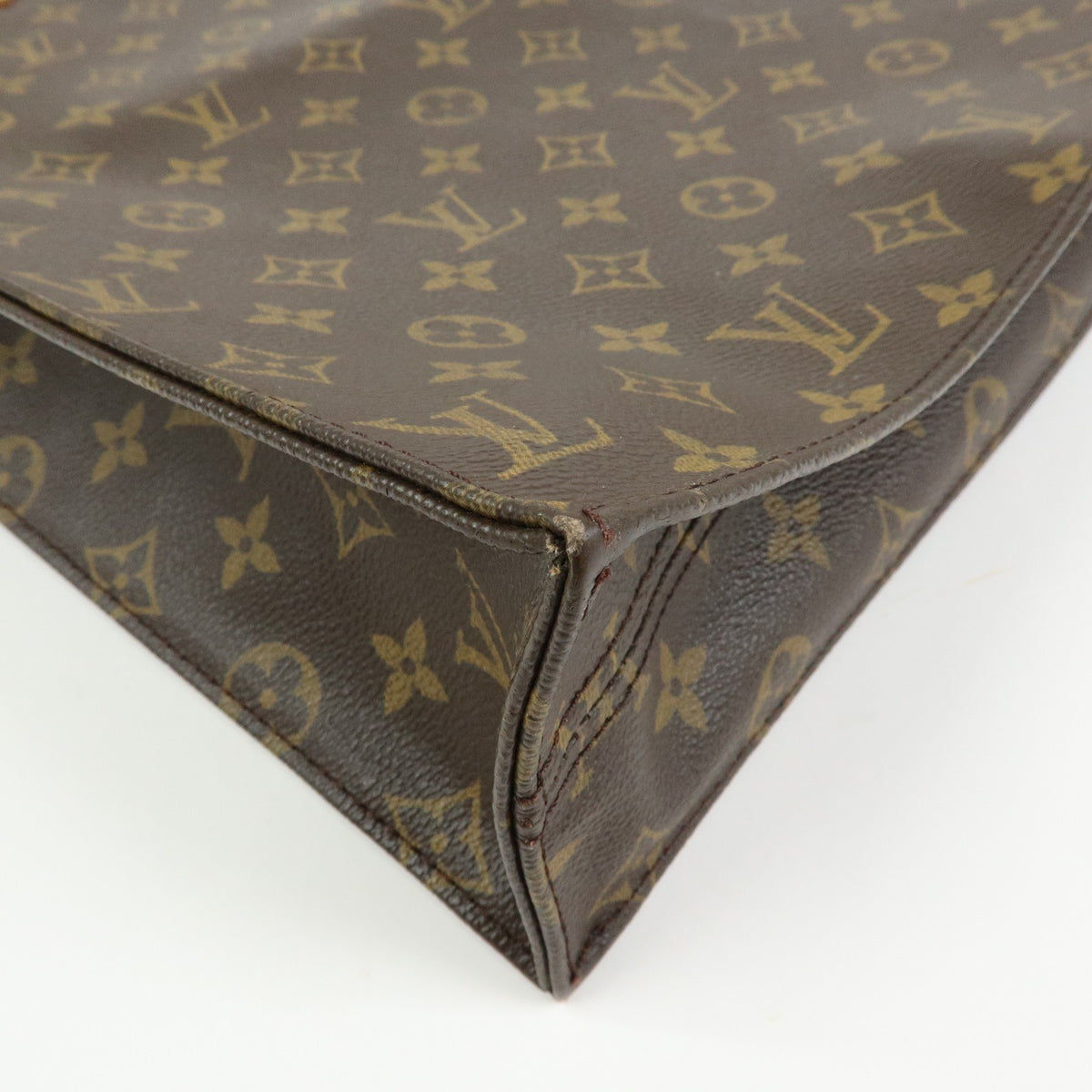 Louis Vuitton Vintage Sac Plat Monogram Canvas, Brown, Canvas, Handbag