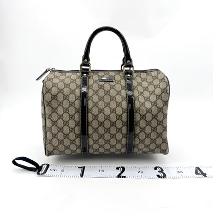 Gucci Joy Boston GG Coated Canvas, Black, Canvas, Handbag