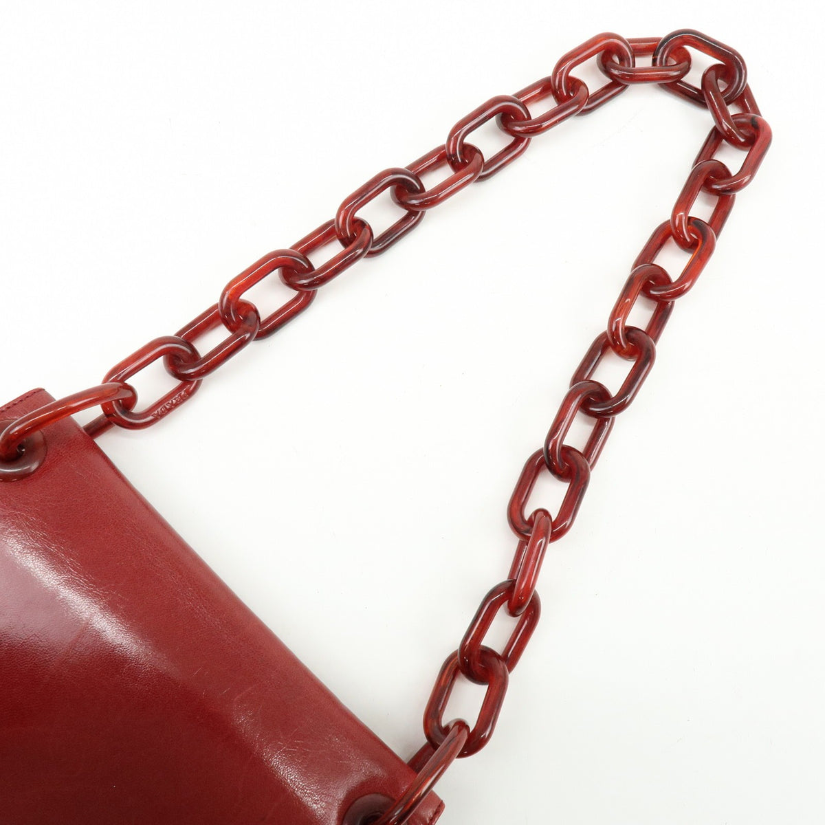 Prada Shoulder Leather, Red, Leather, Shoulder Bag