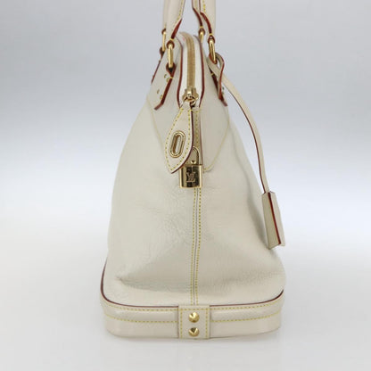 Louis Vuitton Suhali Lockit Leather, White, Leather, Handbag