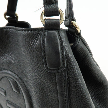Gucci Soho Leather, Black, Leather, Shoulder Bag
