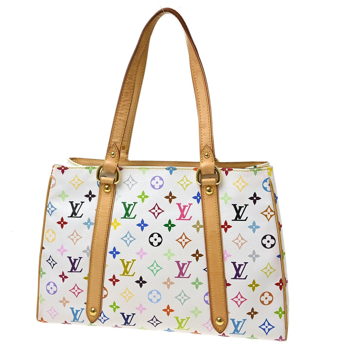 Louis Vuitton Aurelia Monogram Multicolor, White, Canvas, Tote Bag