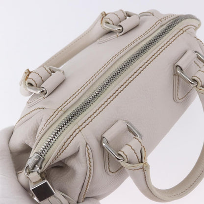 Chanel Lax Tassel Pebbled Leather, White, Leather, Handbag