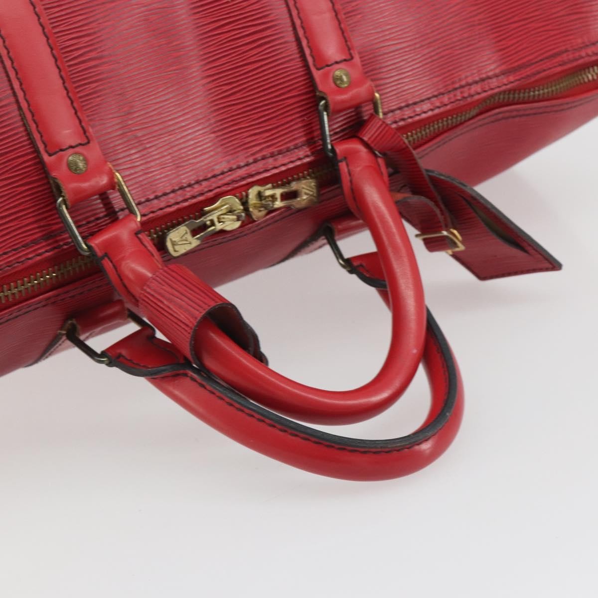 Louis Vuitton Keepall Epi, Brown, Canvas, Travel Bag