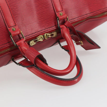 Louis Vuitton Keepall Epi, Brown, Canvas, Travel Bag