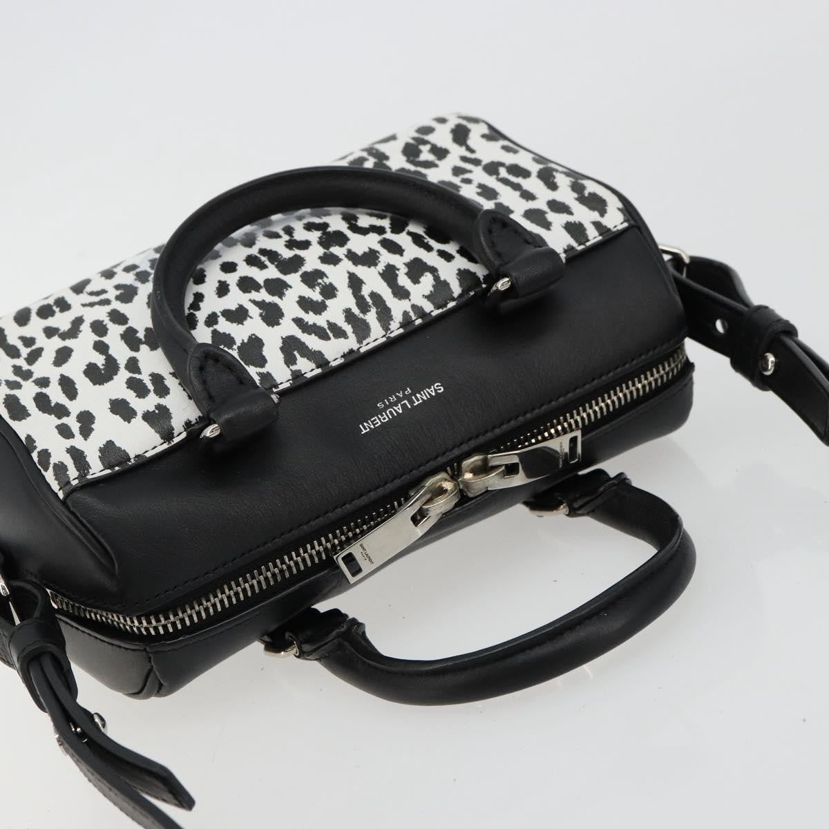 Saint Laurent Classic Baby Duffle Printed Leather, Black, Leather, Handbag
