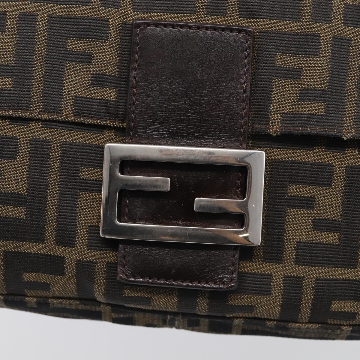 Fendi Mamma Baguette Zucca Jacquard Velvet, Multicolour, Canvas, Shoulder Bag