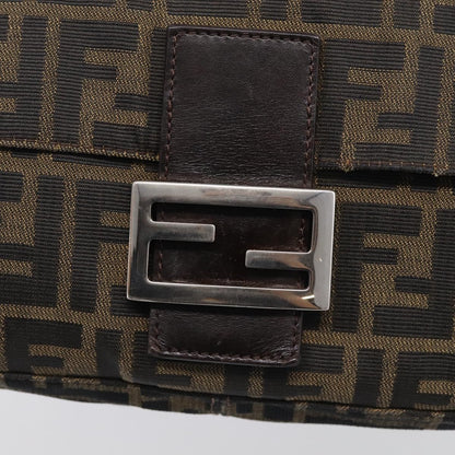 Fendi Mamma Baguette Zucca Jacquard Velvet, Multicolour, Canvas, Shoulder Bag