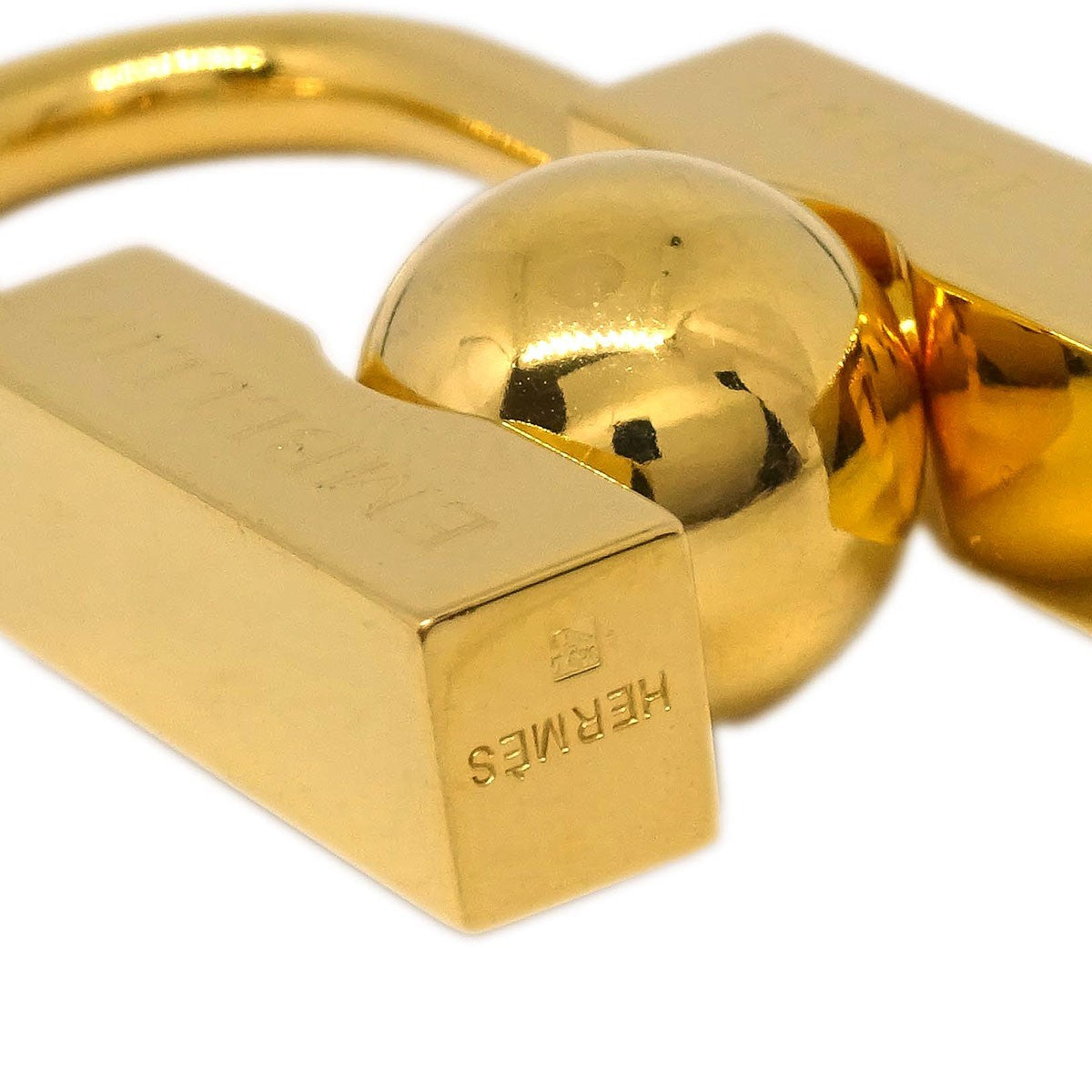 Hermes LHomme Peut Embellir La Terre Cadena Lock Charm Metal, Gold, Gold Plated, Charm