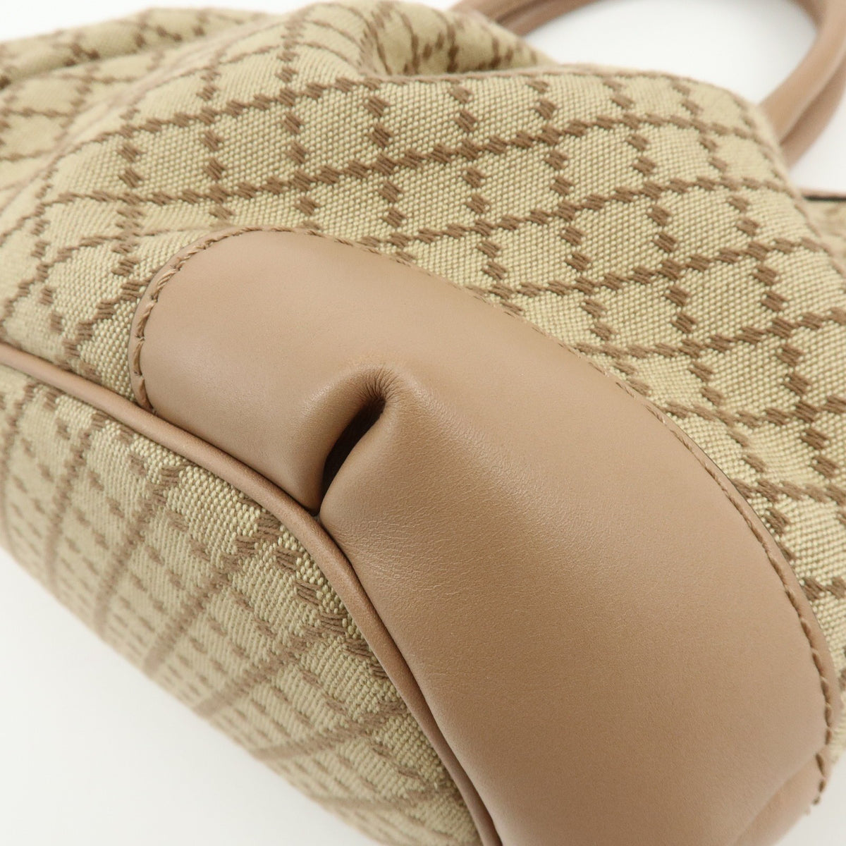 Gucci Sukey Diamante Canvas with Leather, Beige, Canvas, Tote Bag