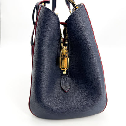 Louis Vuitton Montaigne Monogram Empreinte Leather, Navy, Leather, Handbag