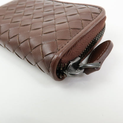 Bottega Veneta Zip Coin Purse Intrecciato Nappa, Brown, Leather, Clutch