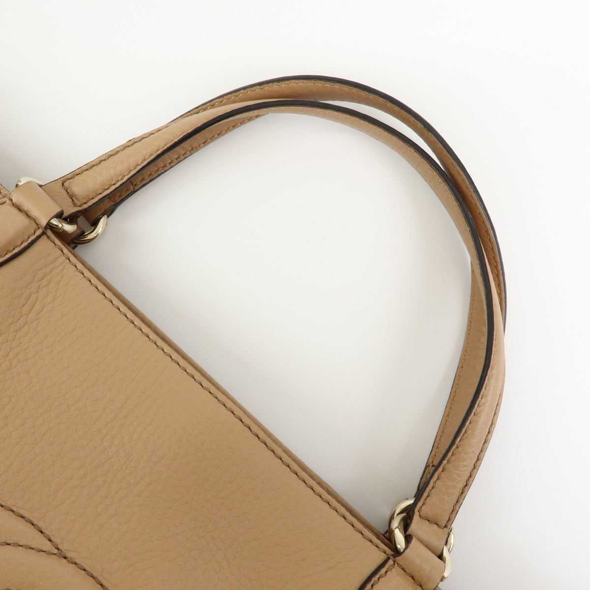 Gucci Soho Working Leather, Beige, Leather, Tote Bag