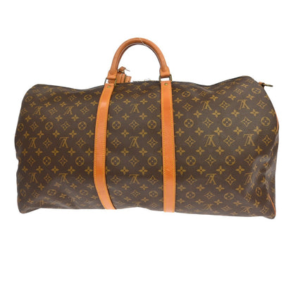 Louis Vuitton Keepall Bandoulière Monogram, Brown, Canvas, Travel Bag