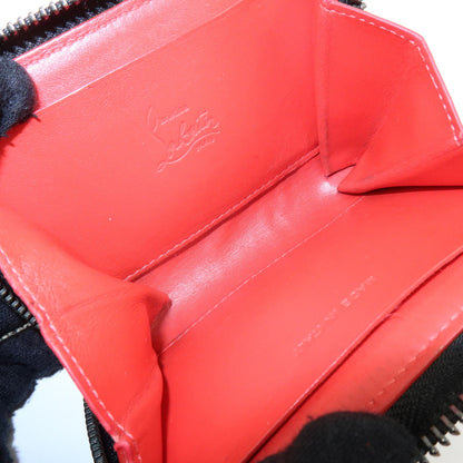 Christian Louboutin Panettone Coin Purse Spiked Leather, Black, Leather, Wallet