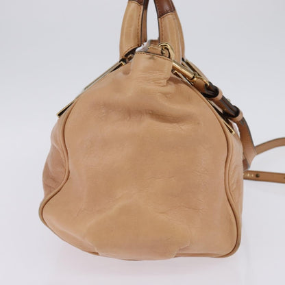 Chloe Ethel Leather, Beige, Leather, Handbag