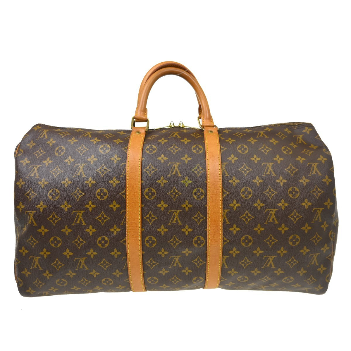 Louis Vuitton Keepall Monogram, Brown, Canvas, Travel Bag