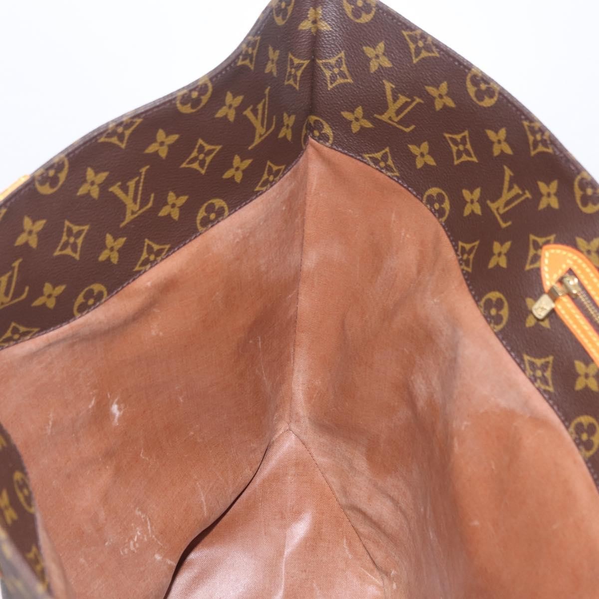 Louis Vuitton Shopping Sac Monogram Canvas, Brown, Canvas, Handbag
