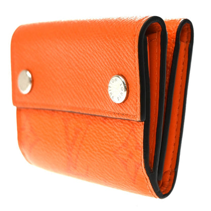 Louis Vuitton Discovery Monogram Taigarama, Orange, Leather, Wallet