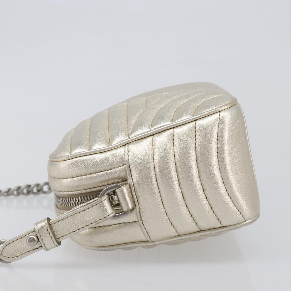 Prada Camera Diagramme Quilted Leather, Metallic, Leather, Shoulder Bag