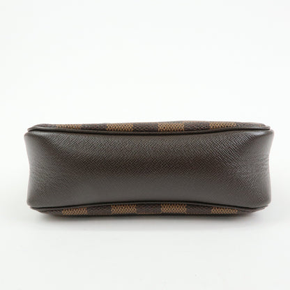 Louis Vuitton Trousse Make Up Damier, Brown, Canvas, Clutch