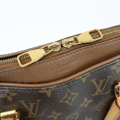Louis Vuitton Pallas Monogram Canvas with Leather, Brown, Canvas, Tote Bag