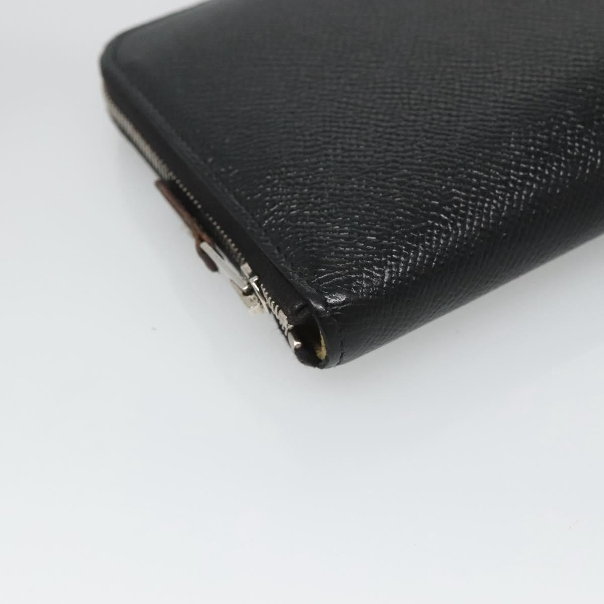Hermes Azap Zip Around Silk'in Epsom, Black, Leather, Wallet