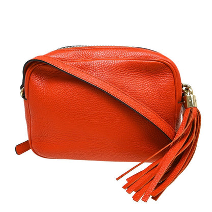 Gucci Soho Disco Leather, Orange, Leather, Shoulder Bag