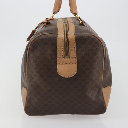 Celine Vintage Macadam Boston Canvas, Brown, PVC, Handbag
